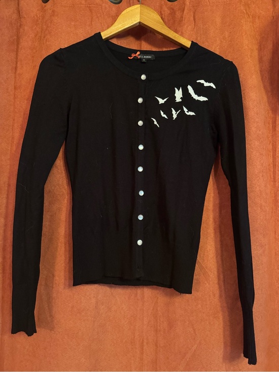 Sweaters - Haunted house Print Button-Up Cardigan